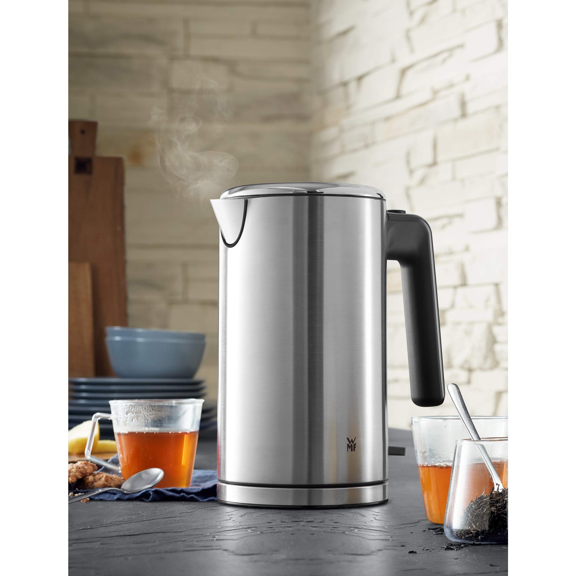 wmf-lono-wasserkocher-doppelwandig-1-3-l-cromargan-edelstahl-matt-2400-w-kalkfil image 2