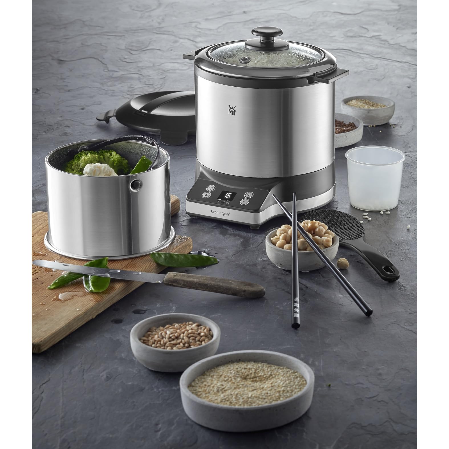 wmf-k-chenminis-reiskocher-220-w-mit-dampfgaraufsatz-innentopf-aus-cromargan-1-l image 4