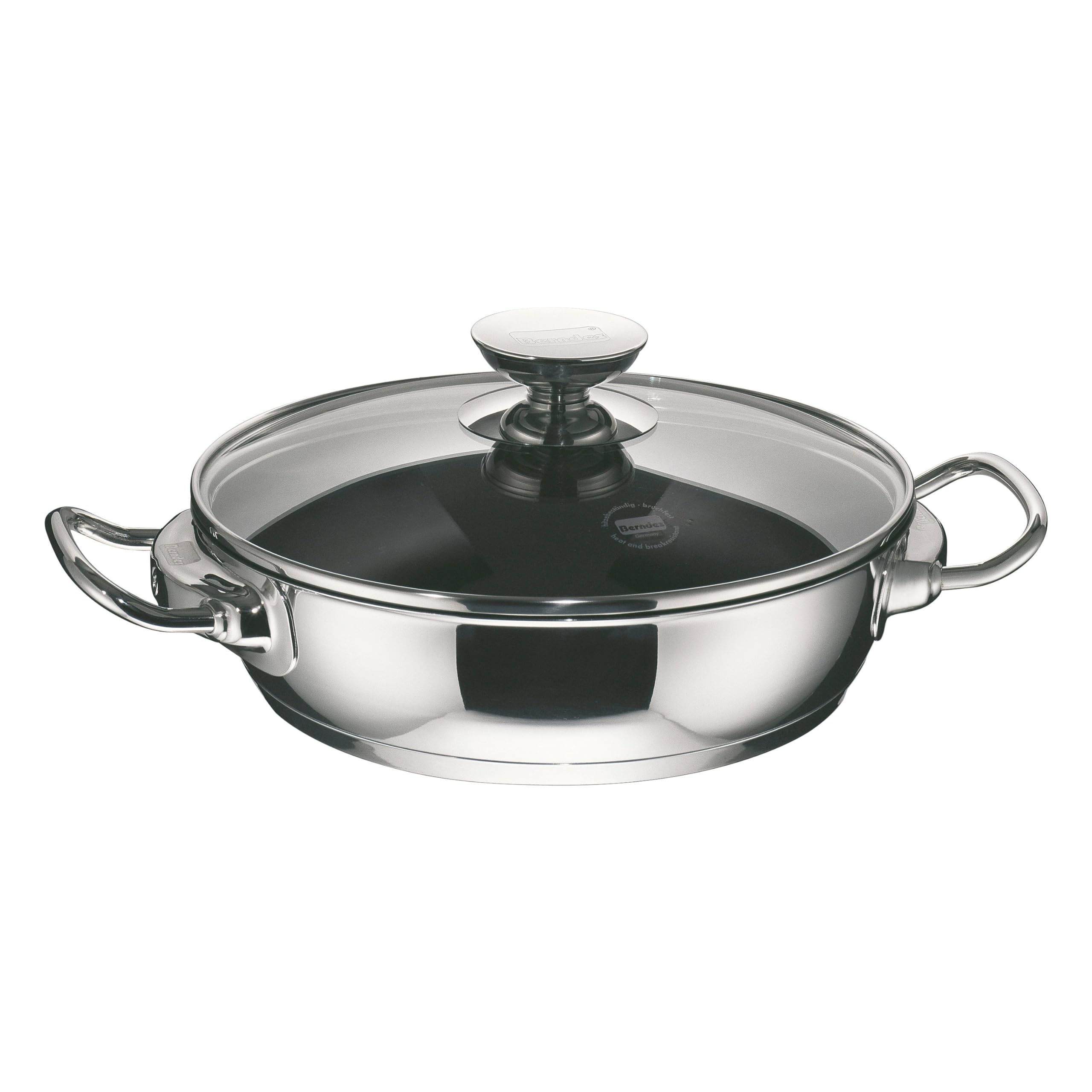 berndes-schmorkasserolle-28-cm-mit-glasdeckel-beschichtete-servierpfanne-mit-hoh image 2