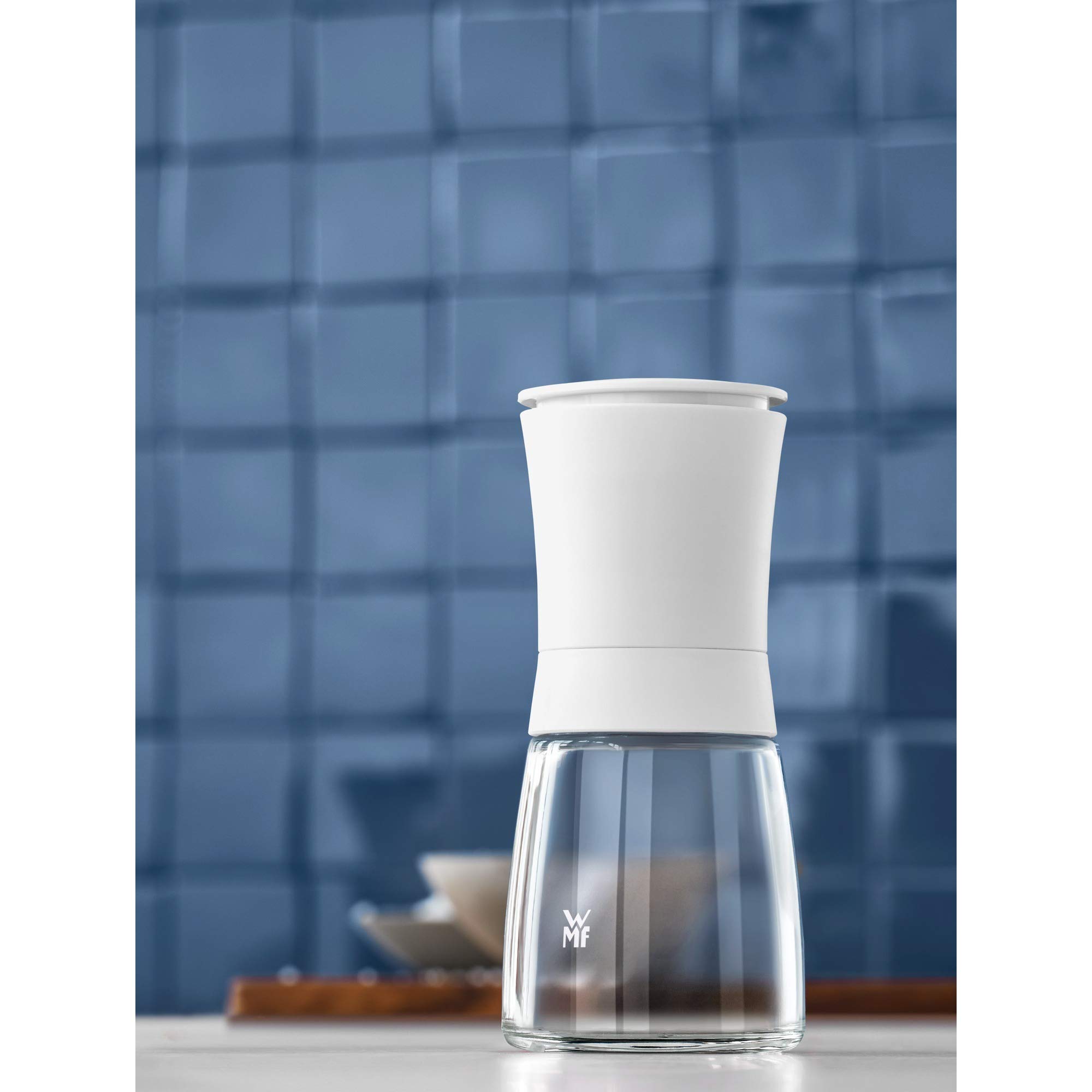 wmf-trend-salz-und-pfefferm-hle-14-cm-keramikmahlwerk-glasbeh-lter-unbef-llt-wei image 2