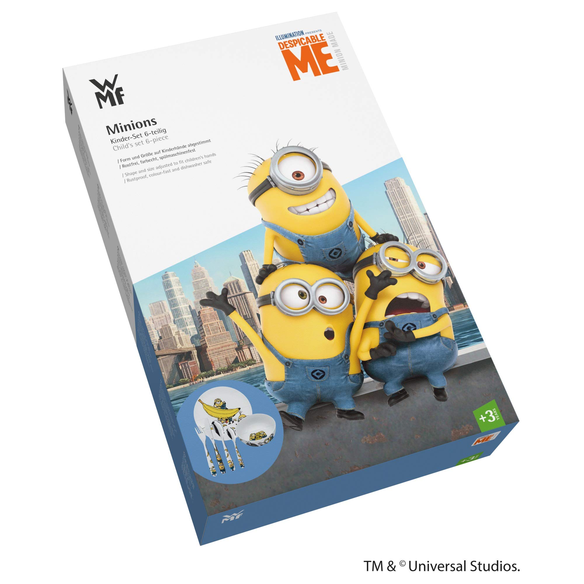 wmf-minions-kinder-geschirrset-6-teilig-mit-kinderbesteck-cromargan-edelstahl-ab image 8