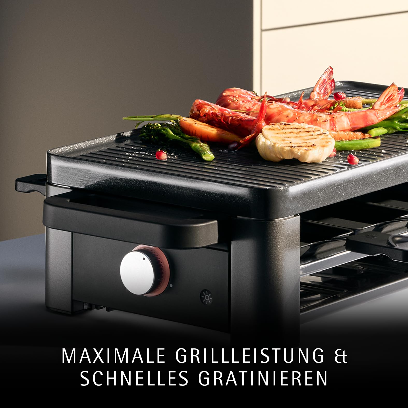wmf-master-raclette-grill-f-r-8-personen-1500-w-mit-8-keramikpf-nnchen-und-schie image 2
