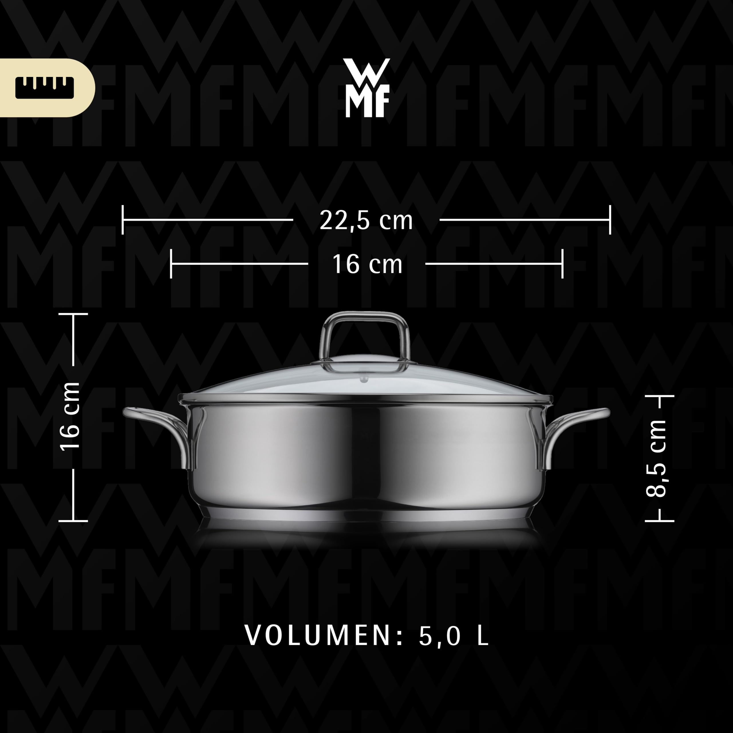 wmf-schmorpfanne-28-cm-mit-hohem-rand-und-glasdeckel-5-0-l-induktionsbr-ter-crom image 3
