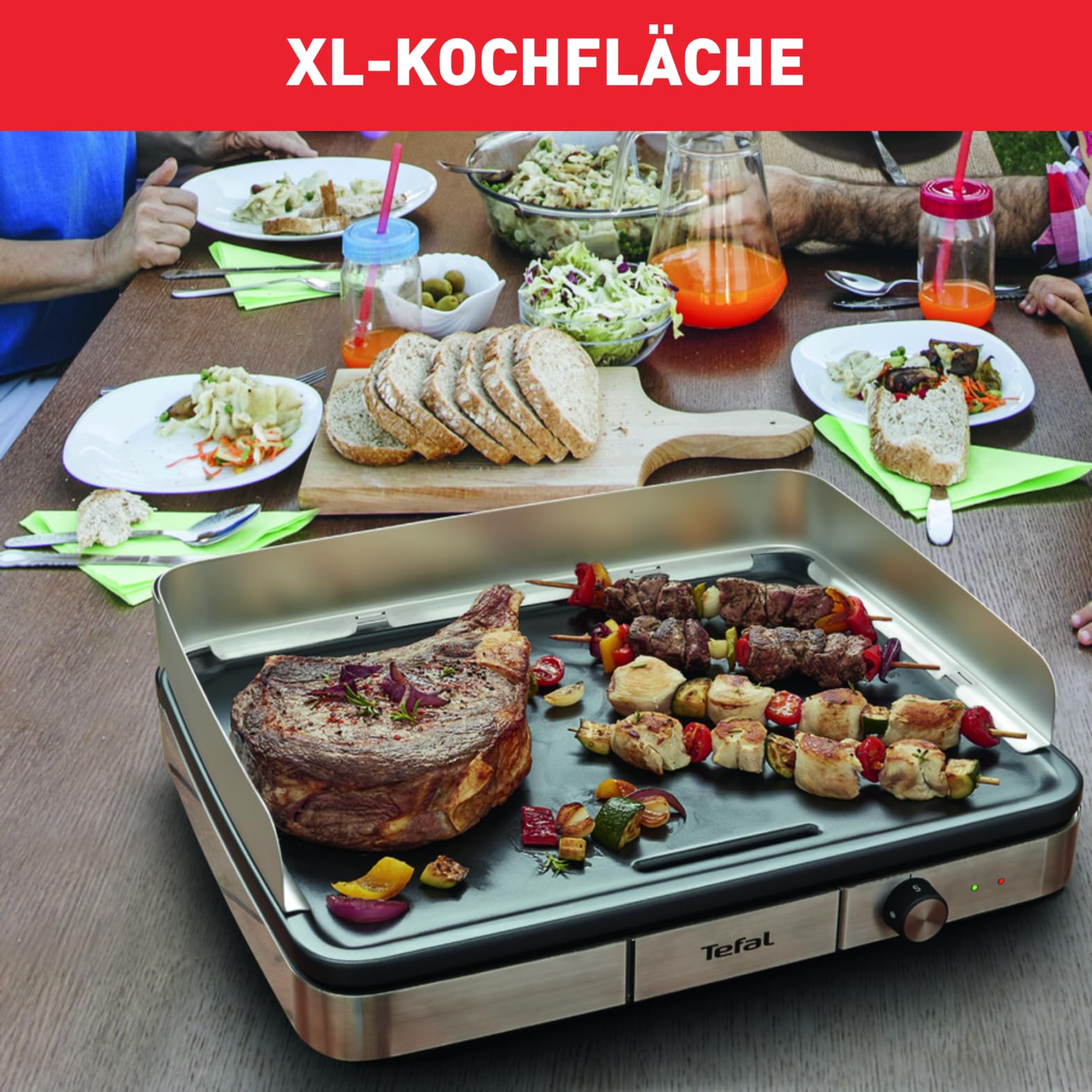 tefal-maxi-plancha-cb690d-elektro-tischgrill-2300-w-extra-gro-e-antihaft-teppany image 4