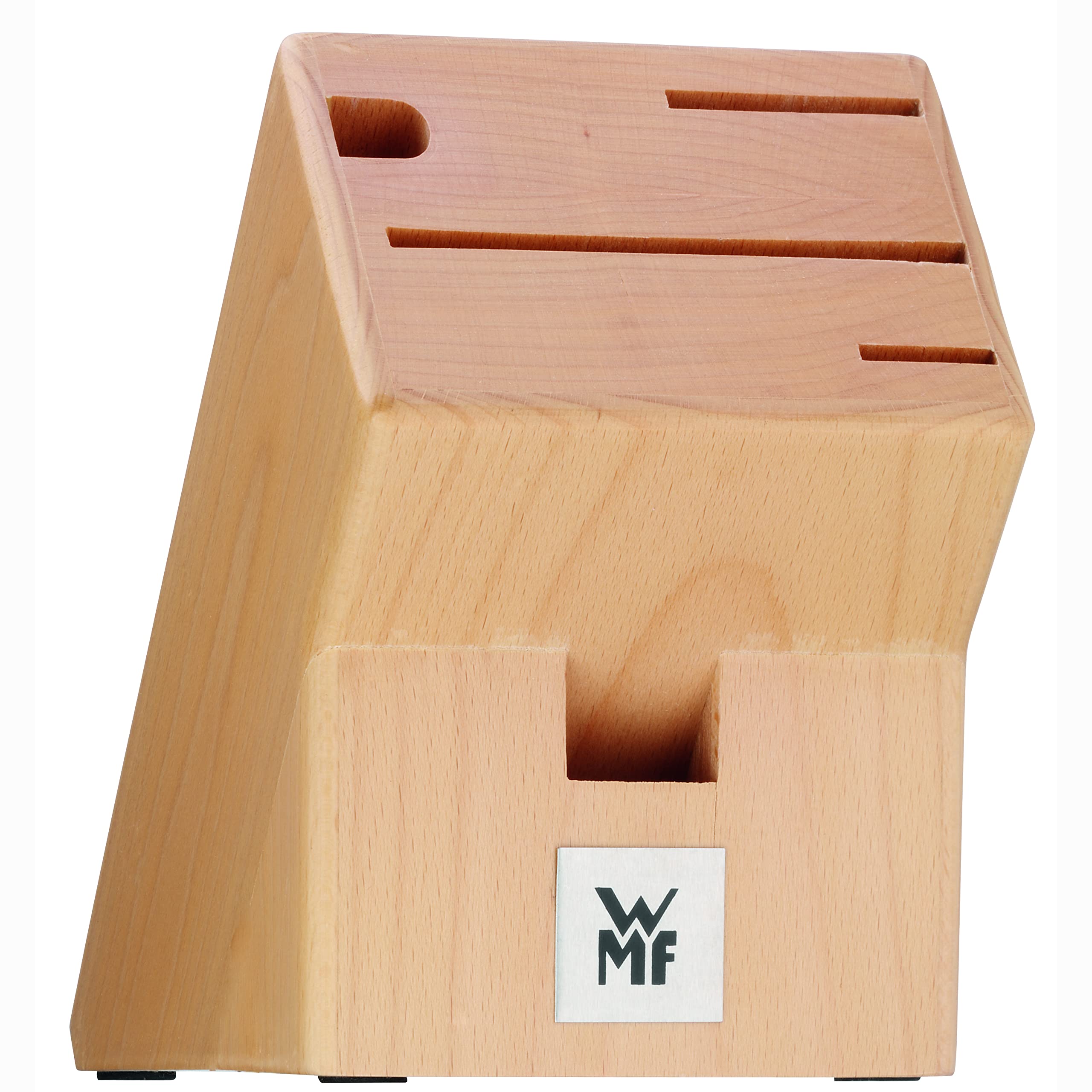 wmf-messerblock-unbest-ckt-aus-buchenholz-leer-f-r-3-k-chenmesser-und-1-wetzstah image 1