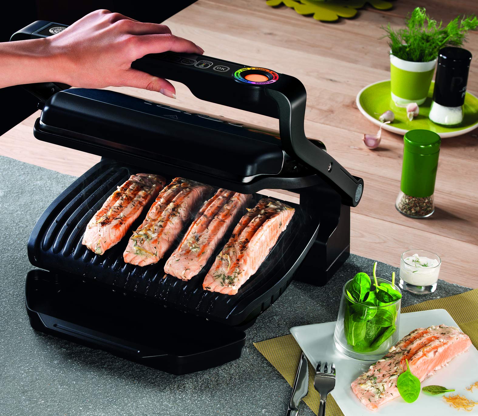 tefal-optigrill-gc7128-kontaktgrill-schwarz-6-automatikprogramme-manueller-modus image 7