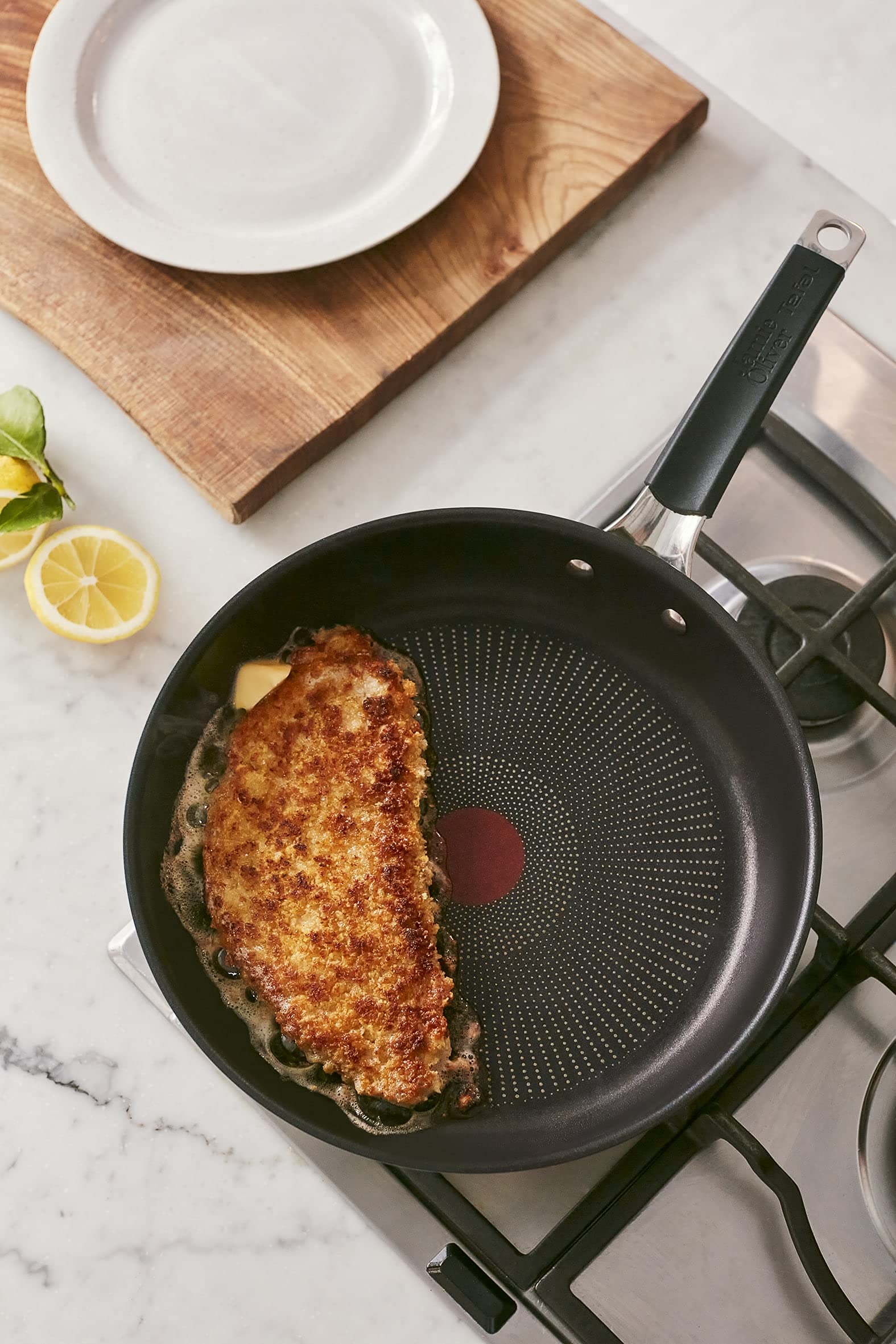tefal-jamie-oliver-bratpfanne-28-cm-e51206az-inkl-rezeptheft-edelstahl-thermo-si image 4