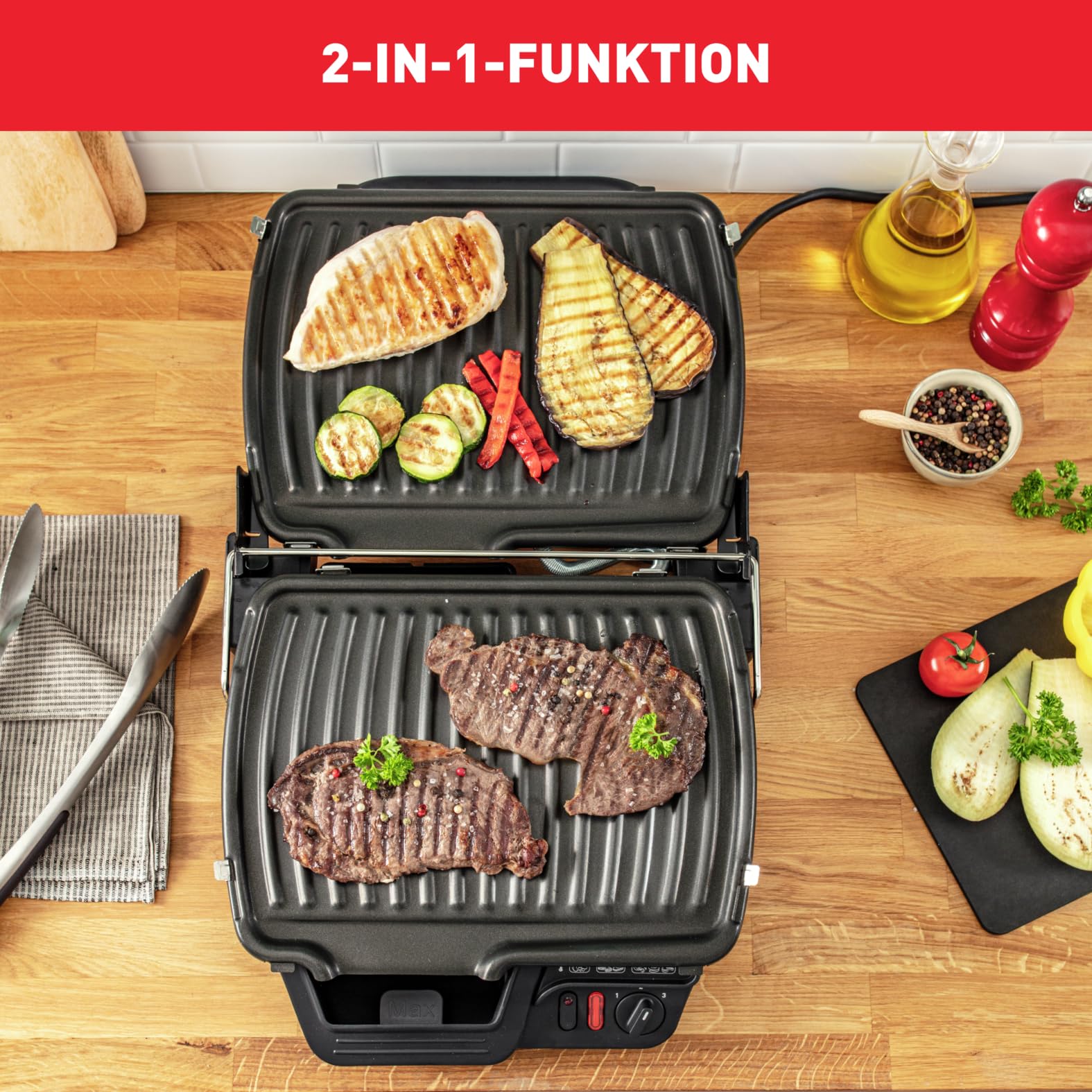 tefal-gc3050-kontaktgrill-2-in-1-aufklappbarer-tischgrill-sandwichmaker-mit-2000 image 4