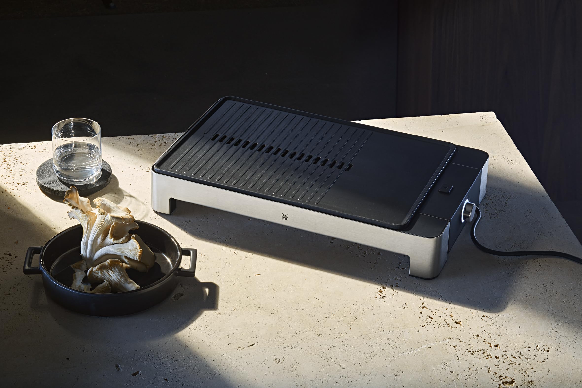 wmf-lono-tischgrill-flach-gerippt-elektrischer-grill-mit-2300-w-cromargan-edelst image 5