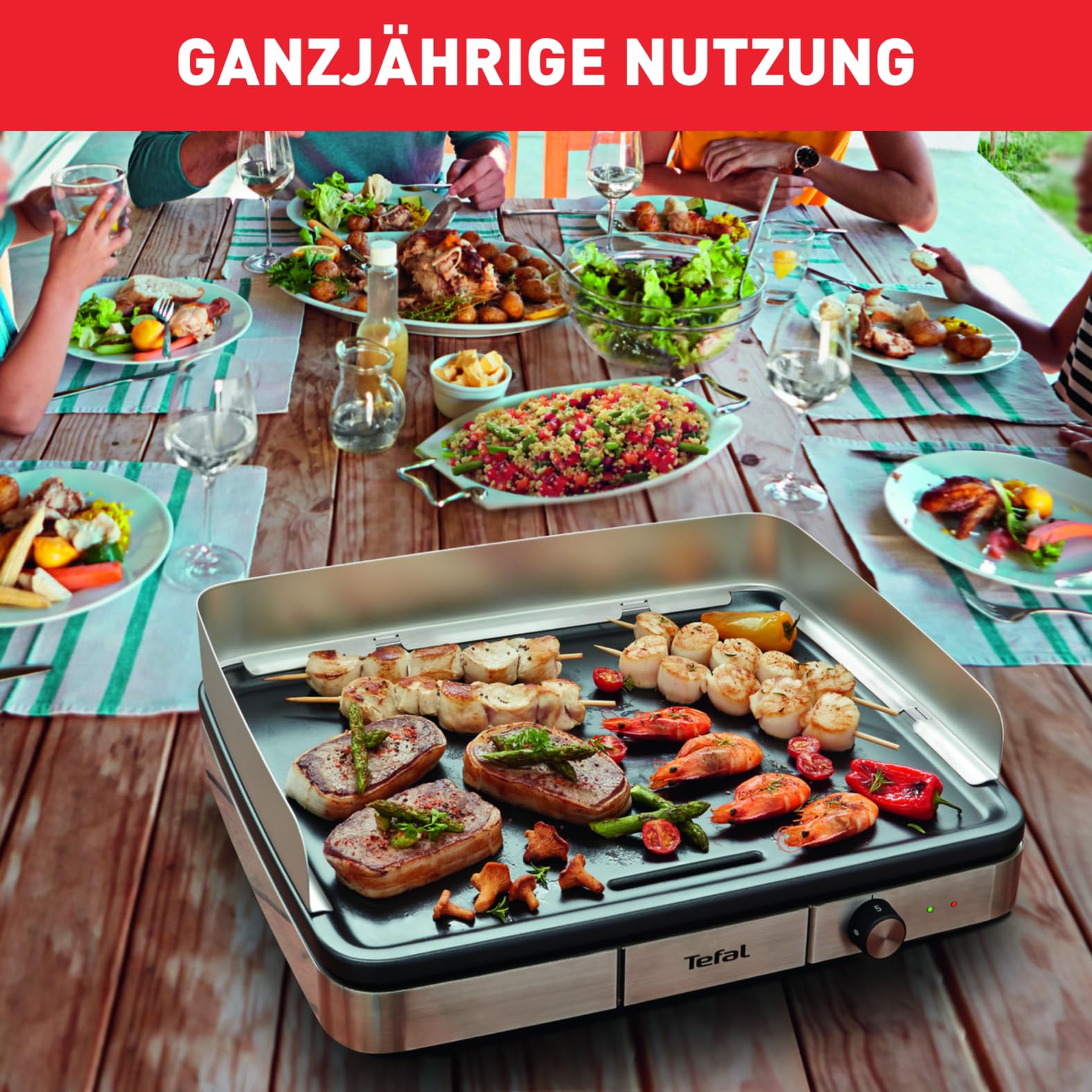 tefal-maxi-plancha-cb690d-elektro-tischgrill-2300-w-extra-gro-e-antihaft-teppany image 3