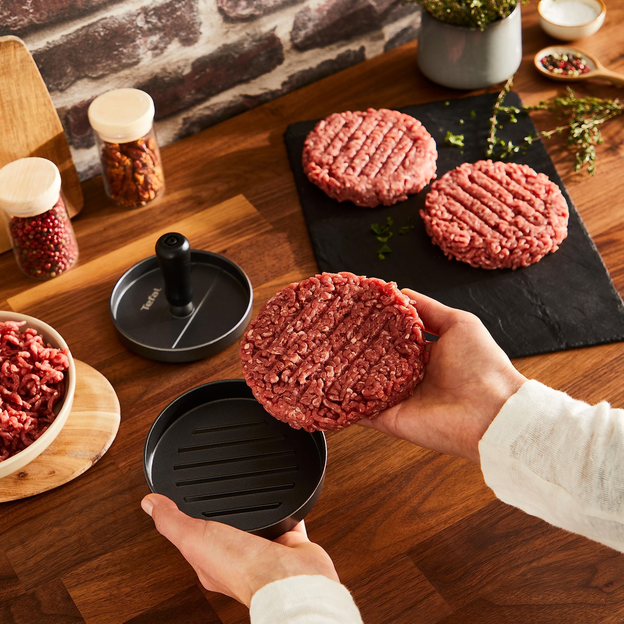 tefal-hamburger-presse-k18511-12-cm-f-r-fleisch-fisch-veggie-burger-antihaftbesc image 5