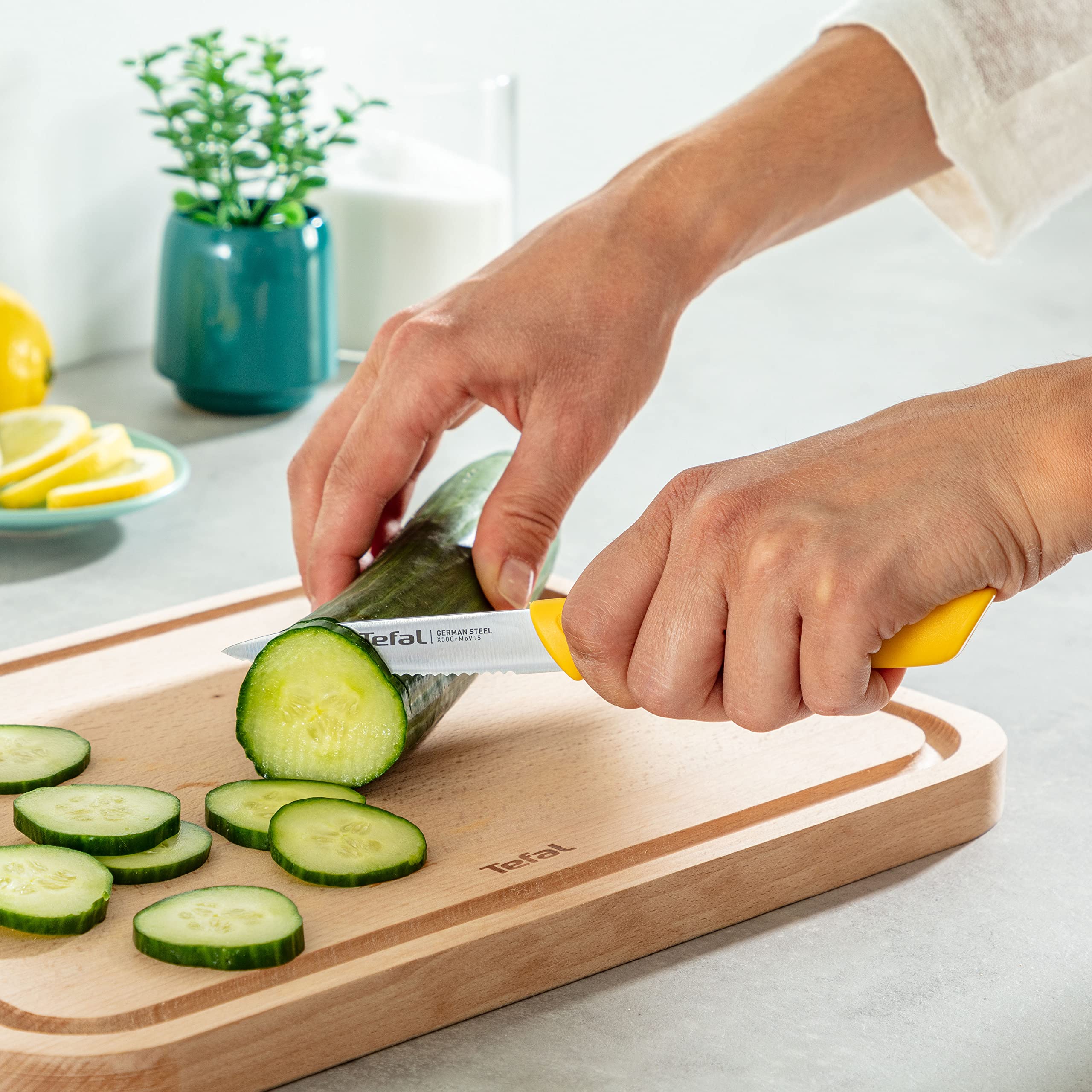 tefal-colorfood-k27321-sch-lmesser-8-cm-gezahnt-deutscher-edelstahl-gelb image 7
