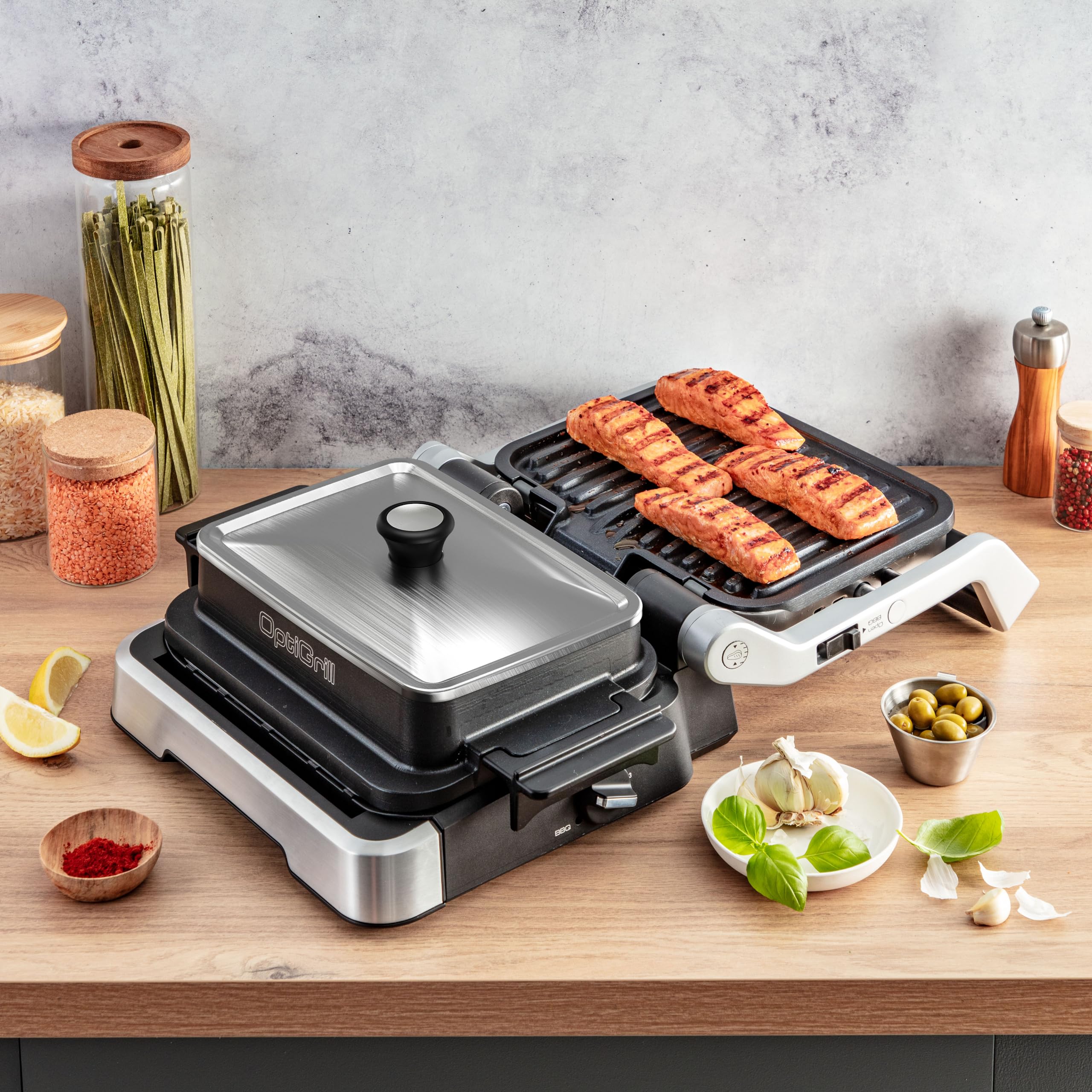 tefal-optigrill-zubeh-r-edelstahl-deckel-xa731810-kompatibel-mit-backschale-xa73 image 3
